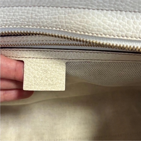 Gucci Ivory Leather Satchel - Picture 11 of 15